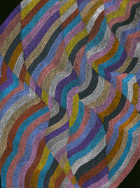 Aboriginal Artwork by Flora Nakamarra Brown, Mina Mina Jukurrpa, 122x91cm