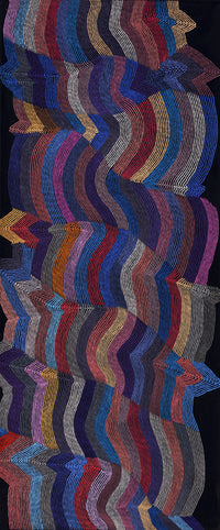 Aboriginal Artwork by Flora Nakamarra Brown, Mina Mina Jukurrpa, 183x76cm