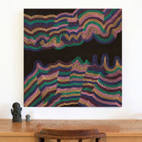 Aboriginal Artwork by Flora Nakamarra Brown, Mina Mina Jukurrpa - Ngalyipi, 91x91cm