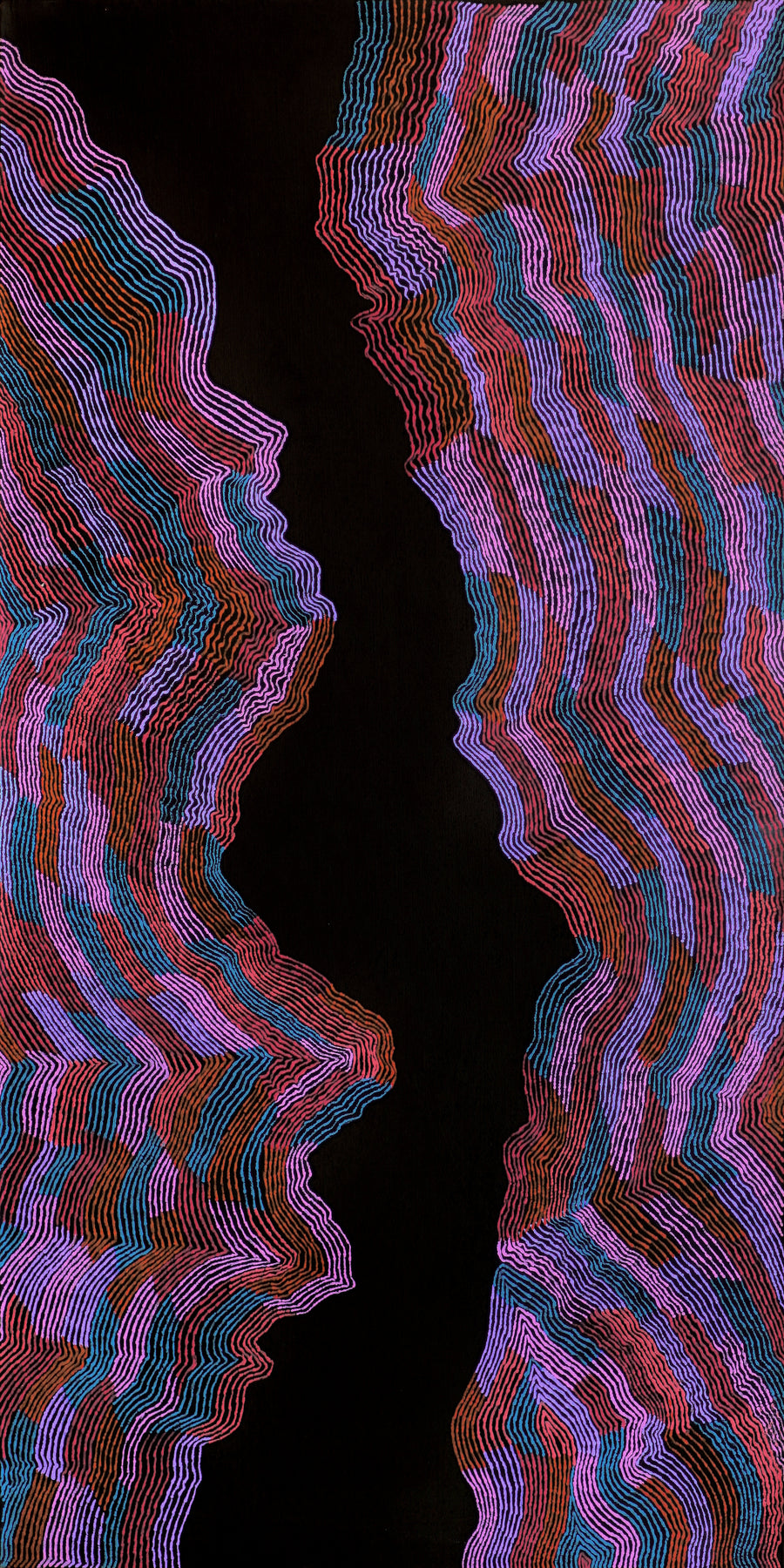 Aboriginal Artwork by Flora Nakamarra Brown, Mina Mina Jukurrpa - Ngalyipi, 122x61cm