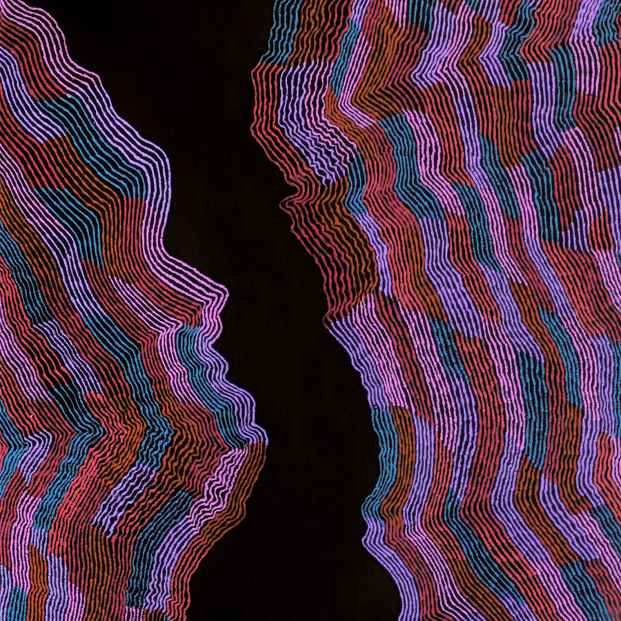 Aboriginal Artwork by Flora Nakamarra Brown, Mina Mina Jukurrpa - Ngalyipi, 122x61cm