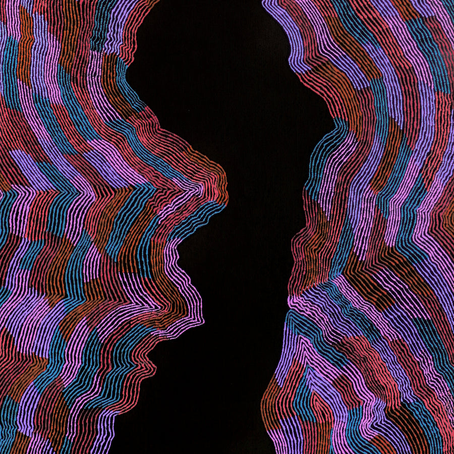 Aboriginal Artwork by Flora Nakamarra Brown, Mina Mina Jukurrpa - Ngalyipi, 122x61cm