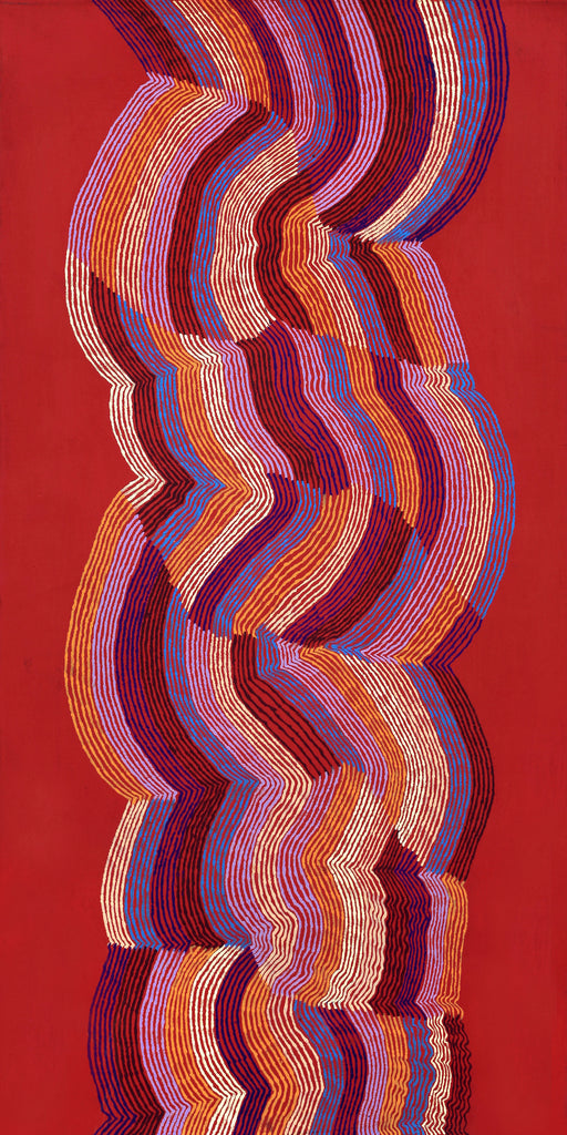 Aboriginal Artwork by Flora Nakamarra Brown, Mina Mina Jukurrpa - Ngalyipi, 122x61cm