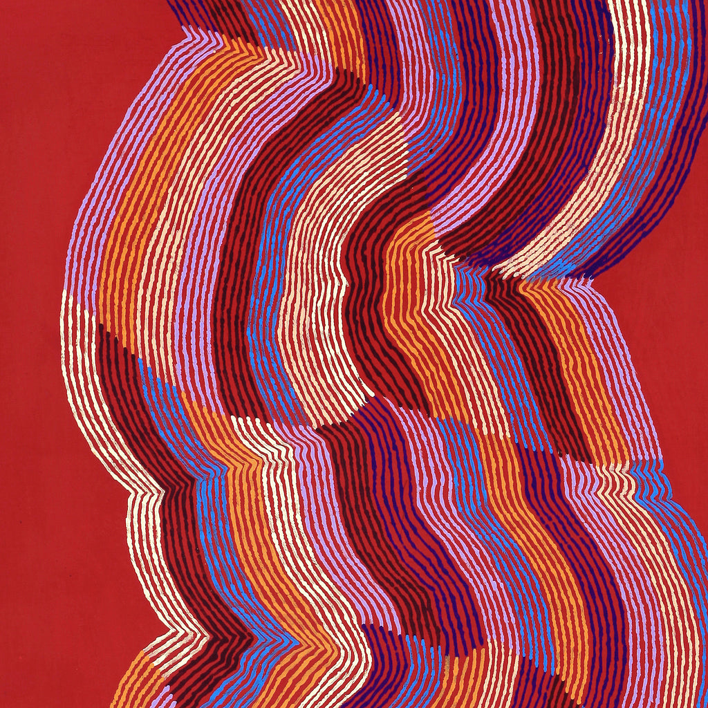 Aboriginal Artwork by Flora Nakamarra Brown, Mina Mina Jukurrpa - Ngalyipi, 122x61cm
