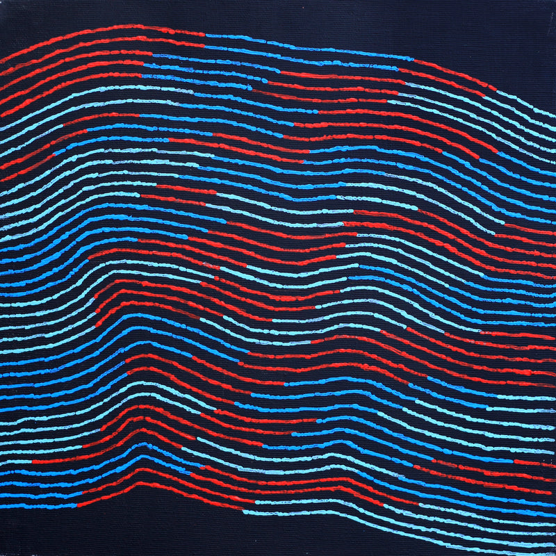 Aboriginal Artwork by Flora Nakamarra Brown, Mina Mina Jukurrpa - Ngalyipi, 30x30cm