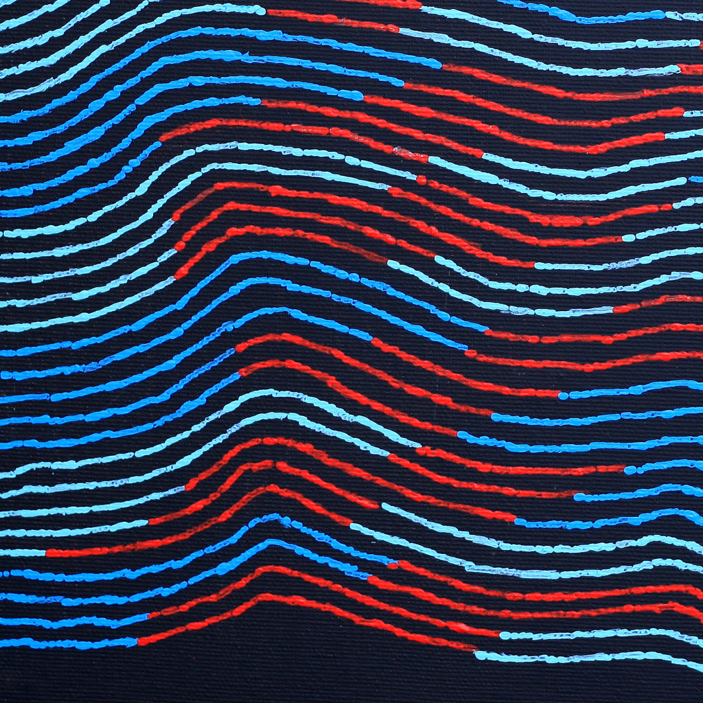 Aboriginal Artwork by Flora Nakamarra Brown, Mina Mina Jukurrpa - Ngalyipi, 30x30cm