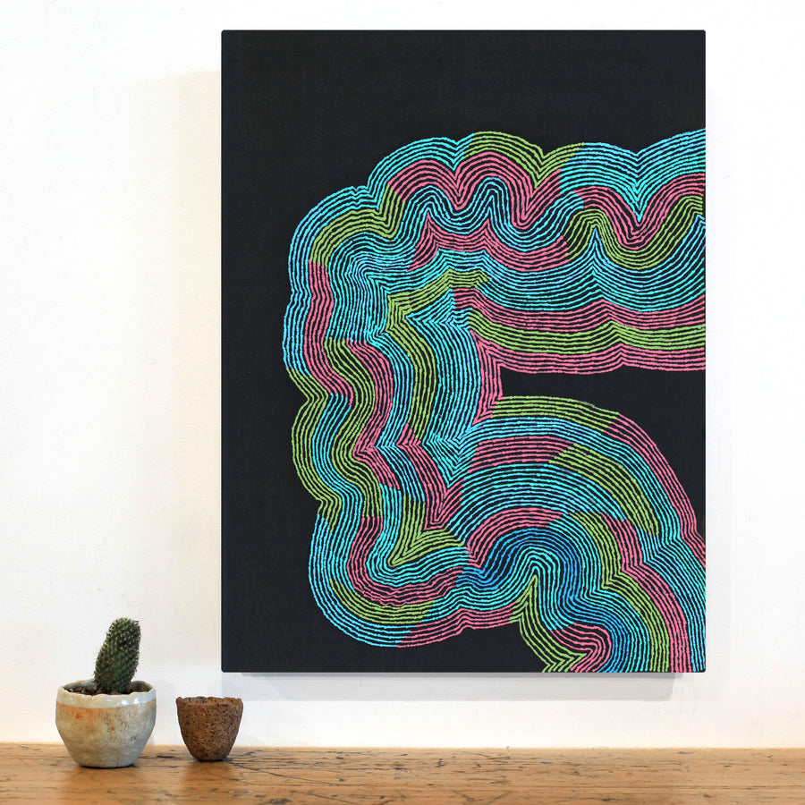 Aboriginal Artwork by Flora Nakamarra Brown, Mina Mina Jukurrpa - Ngalyipi, 61x46cm