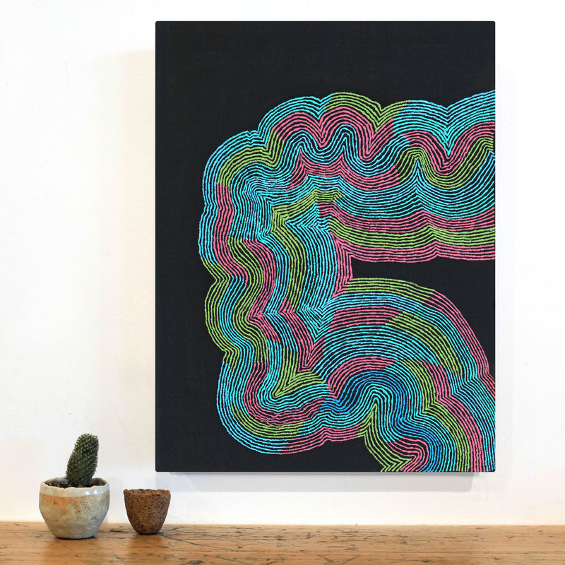 Aboriginal Artwork by Flora Nakamarra Brown, Mina Mina Jukurrpa - Ngalyipi, 61x46cm