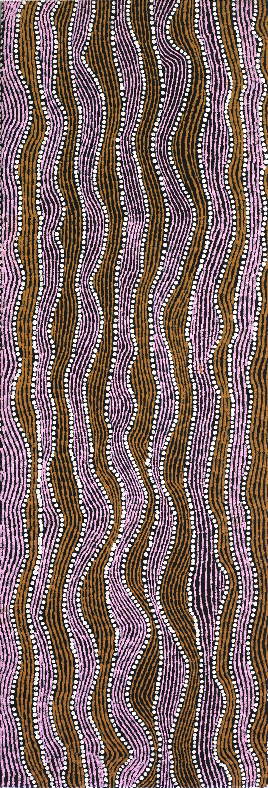 Aboriginal Artwork by Flora Nakamarra Brown, Mina Mina Jukurrpa - Ngalyipi, 91x30cm