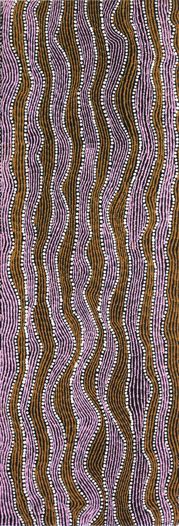 Aboriginal Artwork by Flora Nakamarra Brown, Mina Mina Jukurrpa - Ngalyipi, 91x30cm