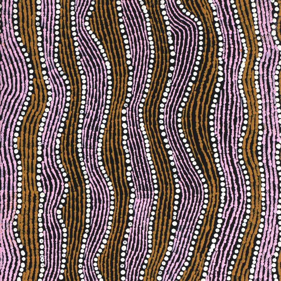Aboriginal Artwork by Flora Nakamarra Brown, Mina Mina Jukurrpa - Ngalyipi, 91x30cm