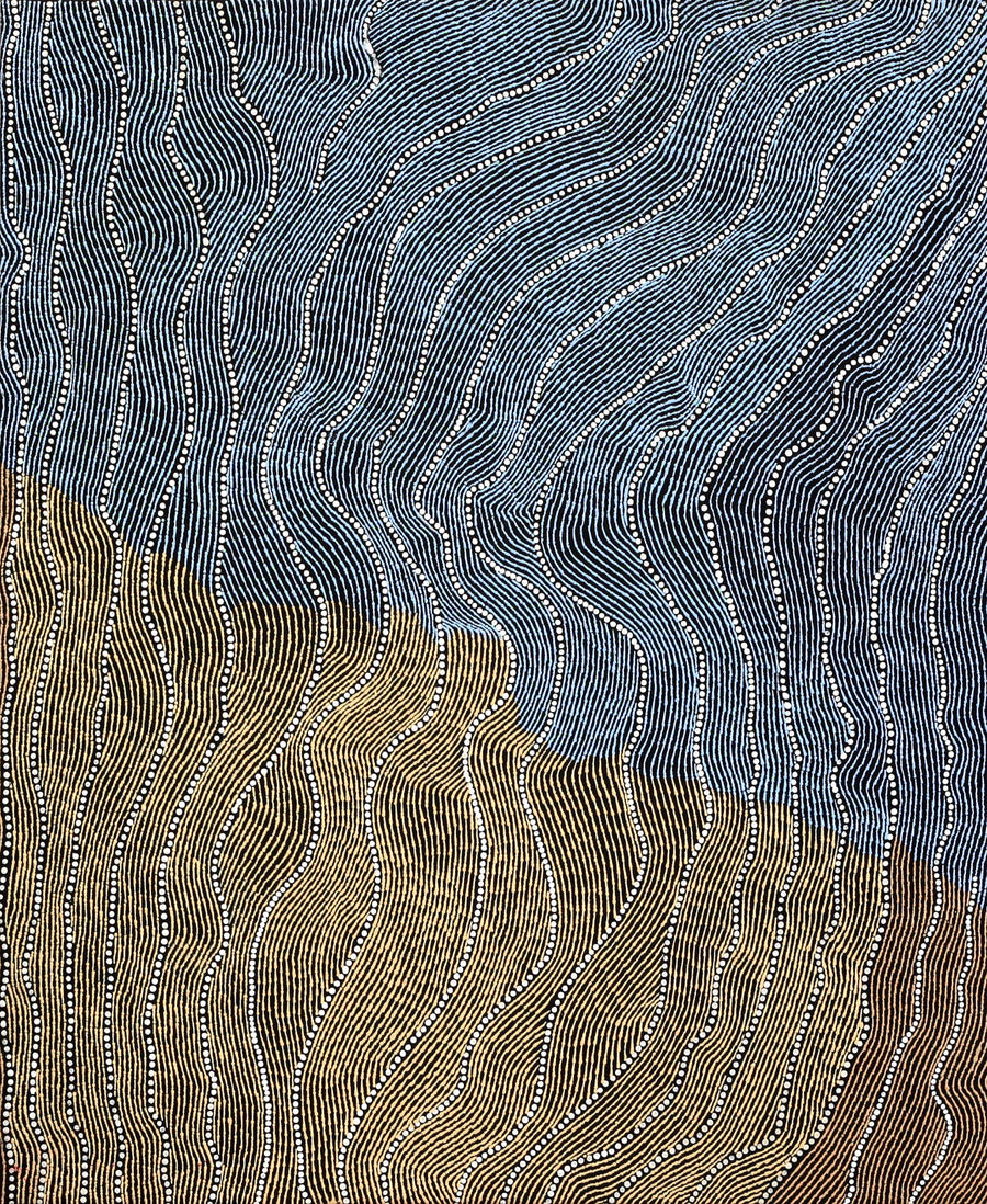 Aboriginal Artwork by Flora Nakamarra Brown, Mina Mina Jukurrpa - Ngalyipi, 91x76cm