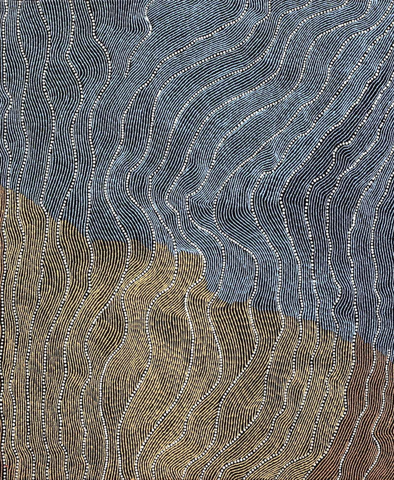 Aboriginal Artwork by Flora Nakamarra Brown, Mina Mina Jukurrpa - Ngalyipi, 91x76cm