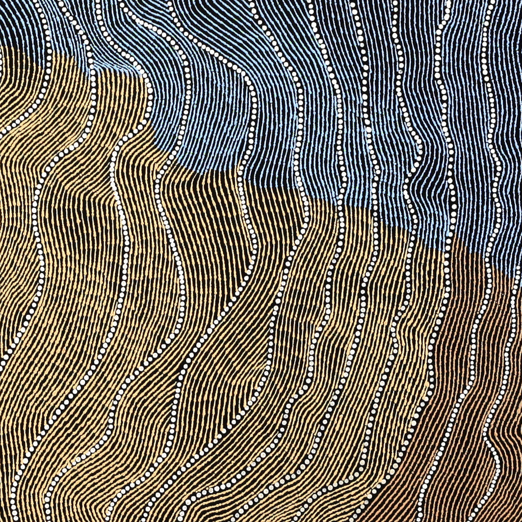 Aboriginal Artwork by Flora Nakamarra Brown, Mina Mina Jukurrpa - Ngalyipi, 91x76cm