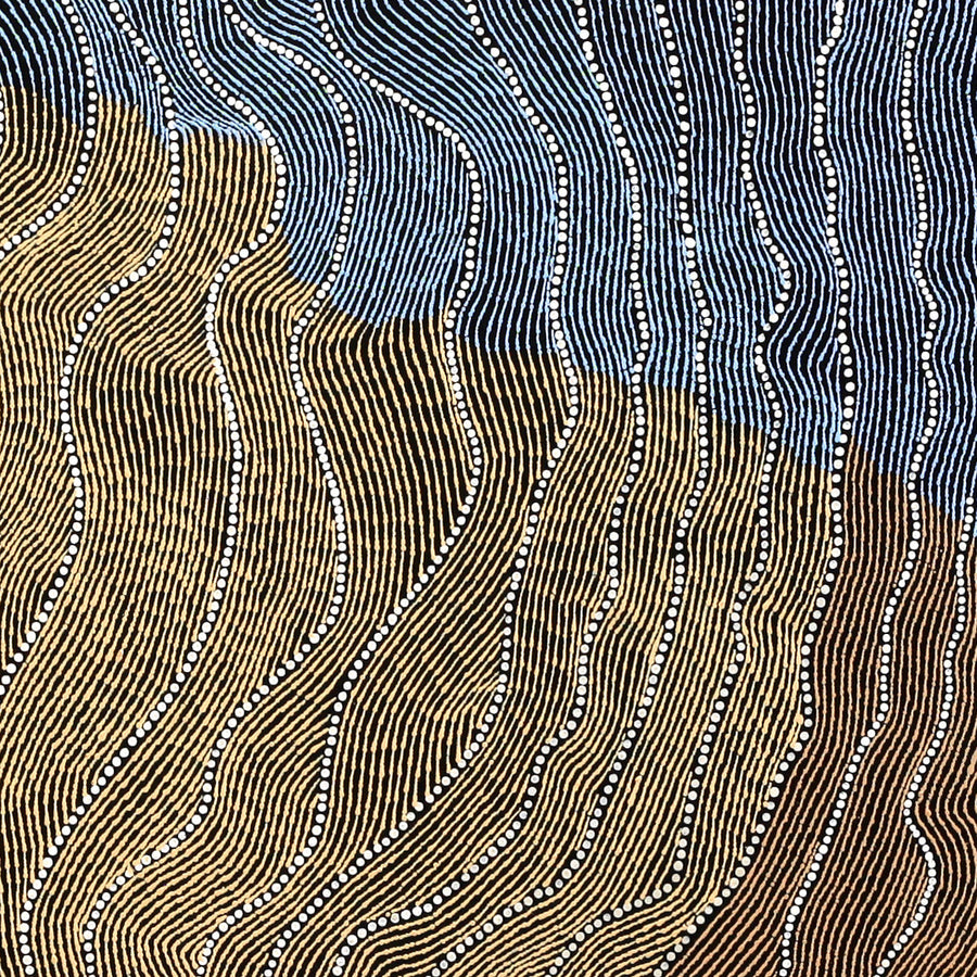 Aboriginal Artwork by Flora Nakamarra Brown, Mina Mina Jukurrpa - Ngalyipi, 91x76cm