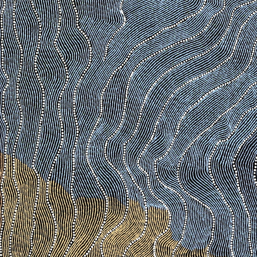 Aboriginal Artwork by Flora Nakamarra Brown, Mina Mina Jukurrpa - Ngalyipi, 91x76cm