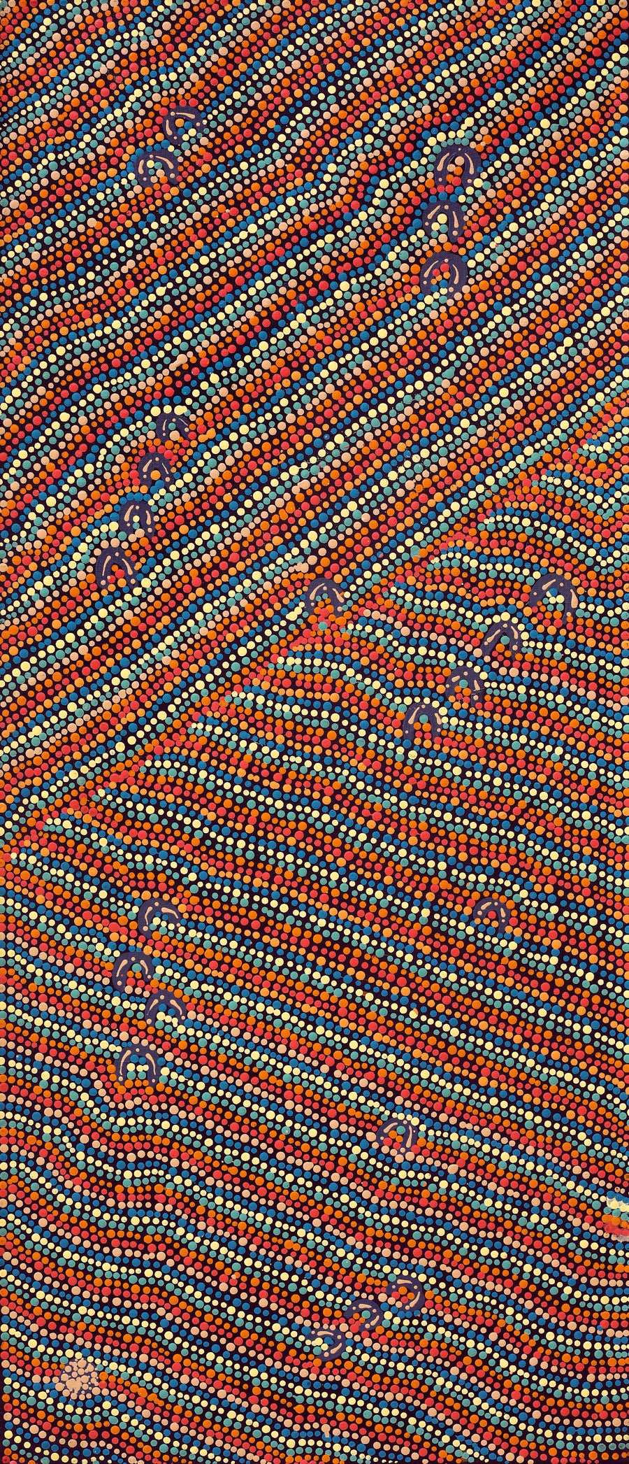 Aboriginal Artwork by Florence Nungarrayi Tex, Lappi Lappi Jukurrpa, 107x46cm