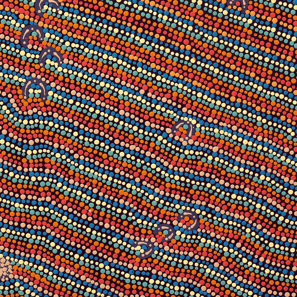 Aboriginal Artwork by Florence Nungarrayi Tex, Lappi Lappi Jukurrpa, 107x46cm - ART ARK®