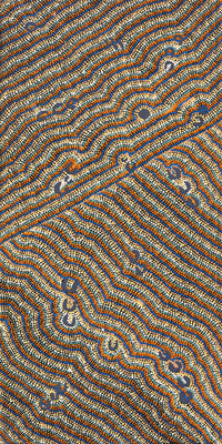 Aboriginal Artwork by Florence Nungarrayi Tex, Lappi Lappi Jukurrpa, 122x61cm