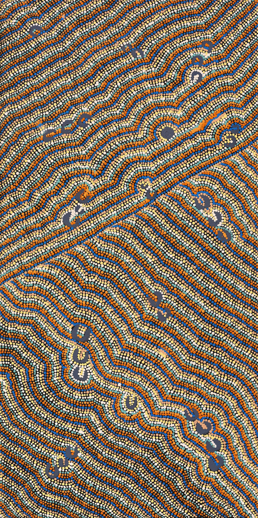 Aboriginal Artwork by Florence Nungarrayi Tex, Lappi Lappi Jukurrpa, 122x61cm