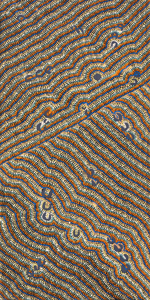 Aboriginal Artwork by Florence Nungarrayi Tex, Lappi Lappi Jukurrpa, 122x61cm - ART ARK®