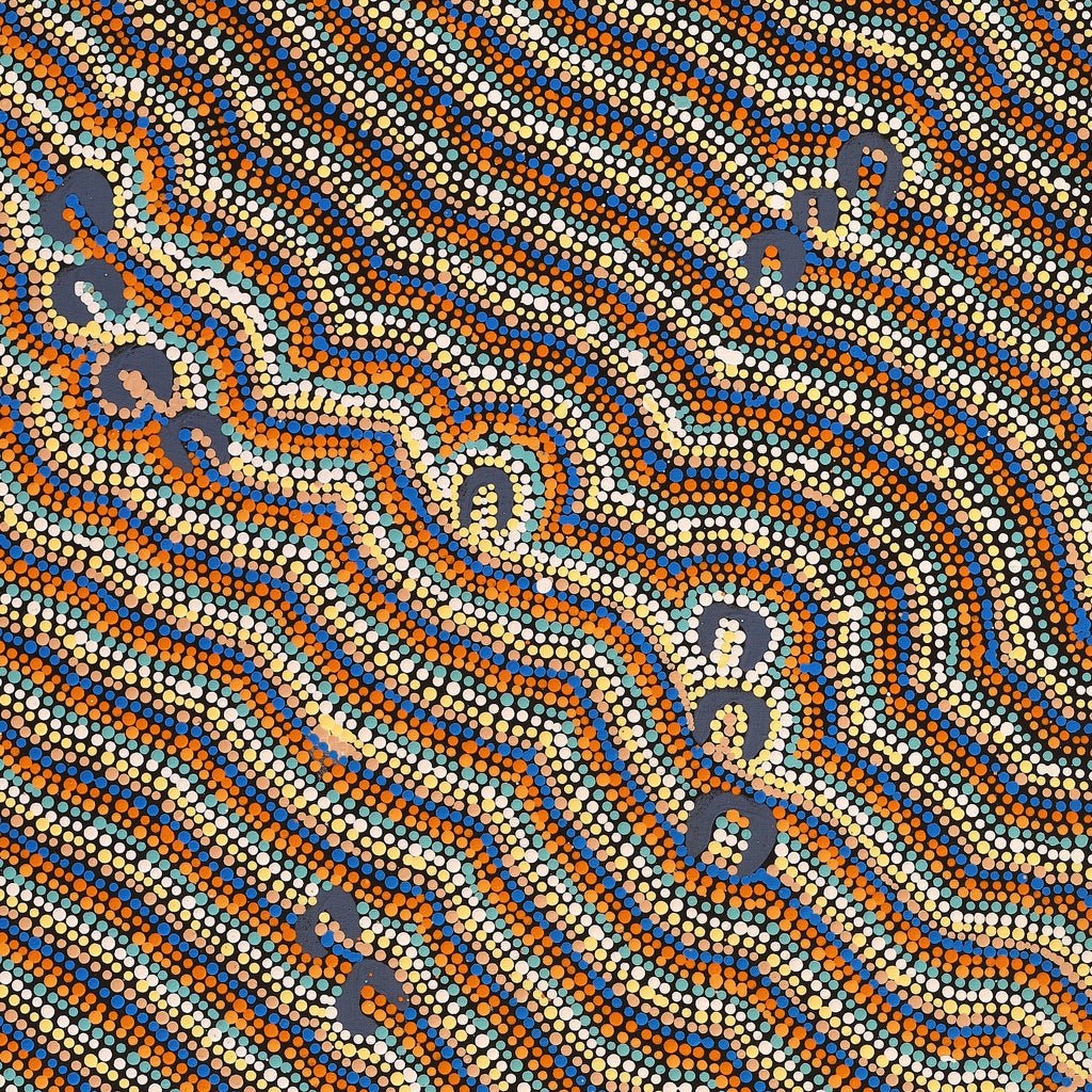 Aboriginal Artwork by Florence Nungarrayi Tex, Lappi Lappi Jukurrpa, 122x61cm