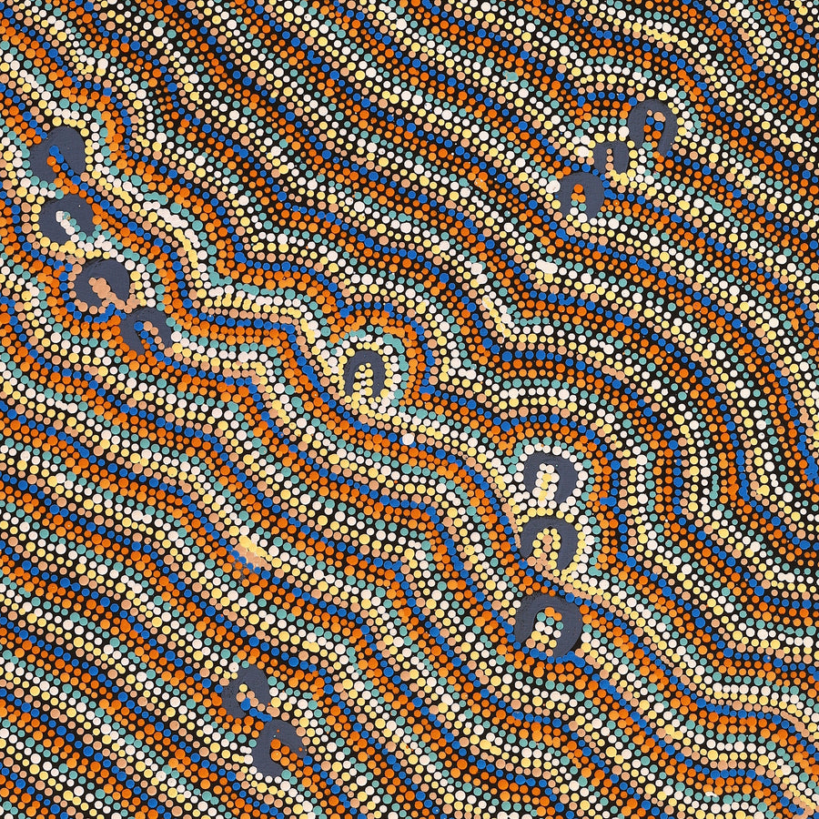 Aboriginal Artwork by Florence Nungarrayi Tex, Lappi Lappi Jukurrpa, 122x61cm