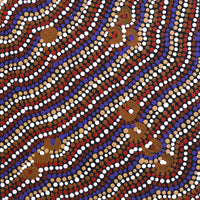 Aboriginal Artwork by Florence Nungarrayi Tex, Lappi Lappi Jukurrpa, 30x30cm