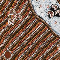 Aboriginal Artwork by Florence Nungarrayi Tex, Lappi Lappi Jukurrpa, 46x46cm