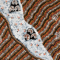 Aboriginal Artwork by Florence Nungarrayi Tex, Lappi Lappi Jukurrpa, 46x46cm