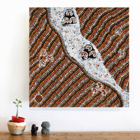 Aboriginal Artwork by Florence Nungarrayi Tex, Lappi Lappi Jukurrpa, 46x46cm