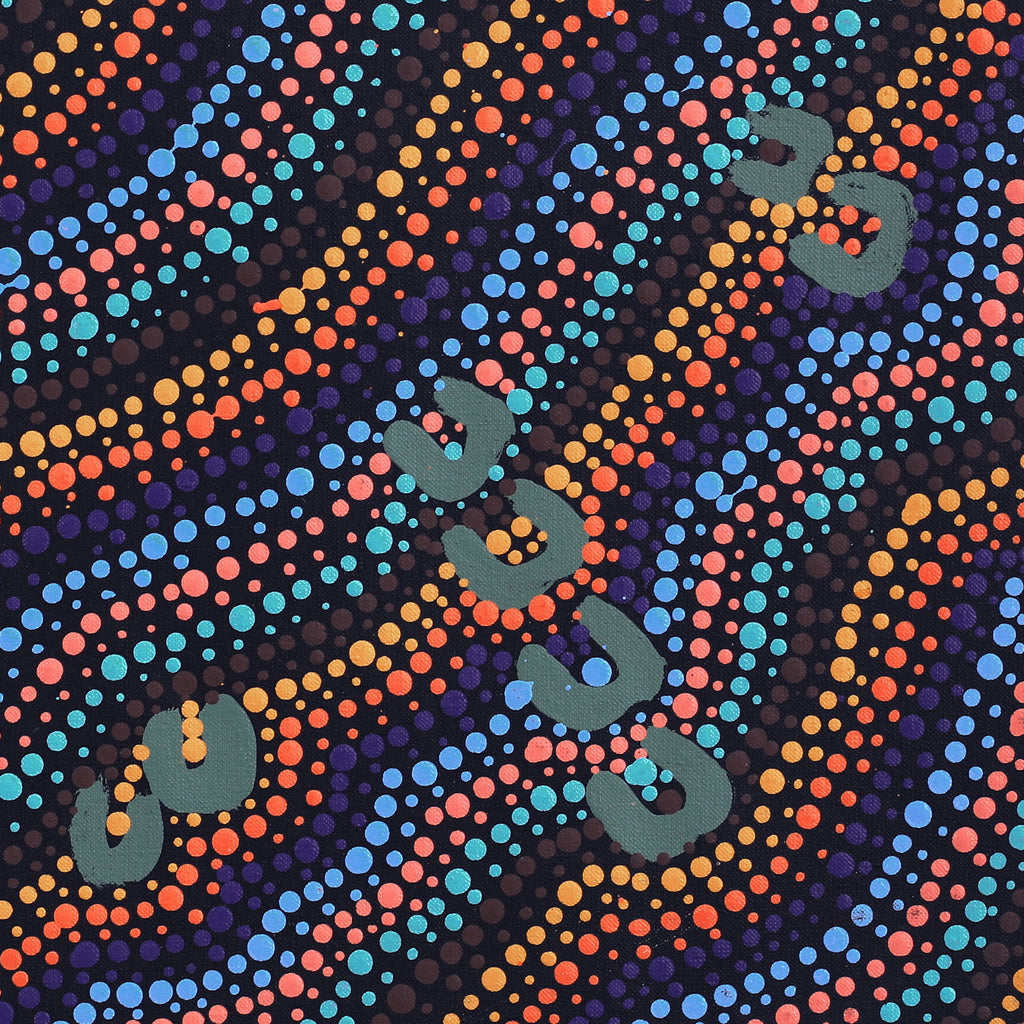 Aboriginal Artwork by Florence Nungarrayi Tex, Lappi Lappi Jukurrpa, 46x46cm