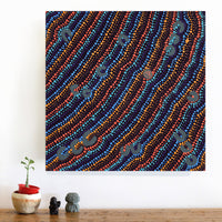 Aboriginal Artwork by Florence Nungarrayi Tex, Lappi Lappi Jukurrpa, 46x46cm