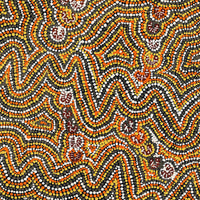Aboriginal Artwork by Florence Nungarrayi Tex, Lappi Lappi Jukurrpa, 91x46cm