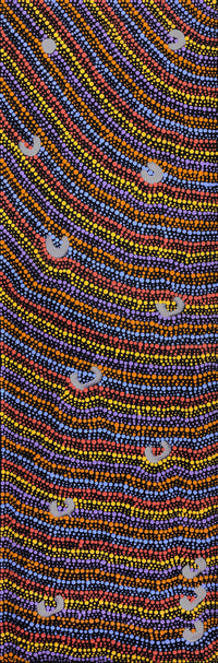 Aboriginal Artwork by Florence Nungarrayi Tex, Lappi Lappi Jukurrpa, 91x30cm
