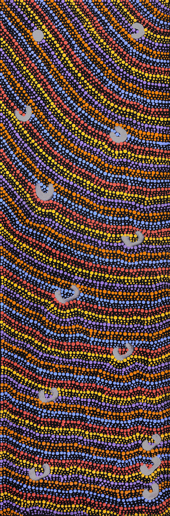 Aboriginal Artwork by Florence Nungarrayi Tex, Lappi Lappi Jukurrpa, 91x30cm - ART ARK®