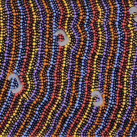 Aboriginal Artwork by Florence Nungarrayi Tex, Lappi Lappi Jukurrpa, 91x30cm