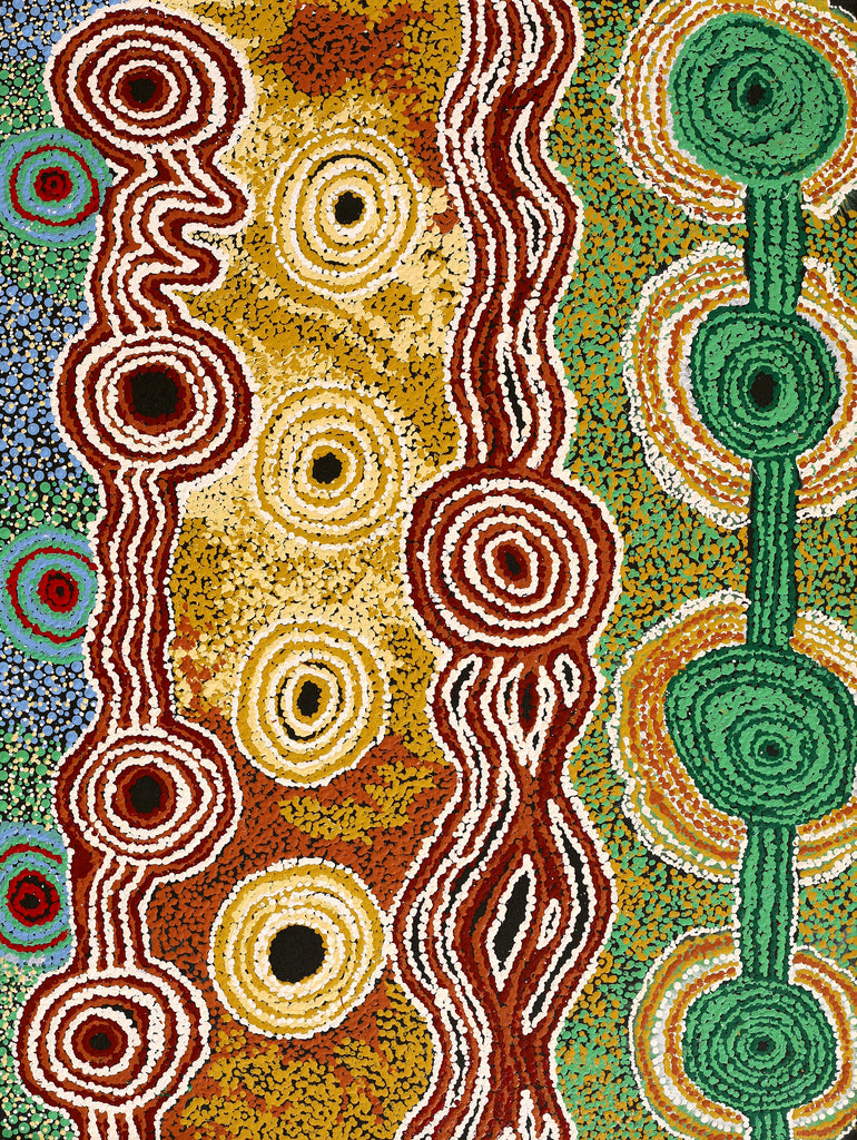 Aboriginal Artwork by Francie Ingkatji, Wanampi Tjukurrpa, 101x76cm