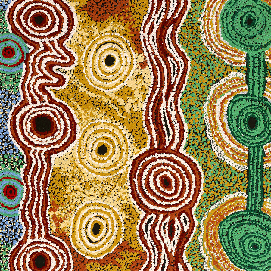 Aboriginal Artwork by Francie Ingkatji, Wanampi Tjukurrpa, 101x76cm