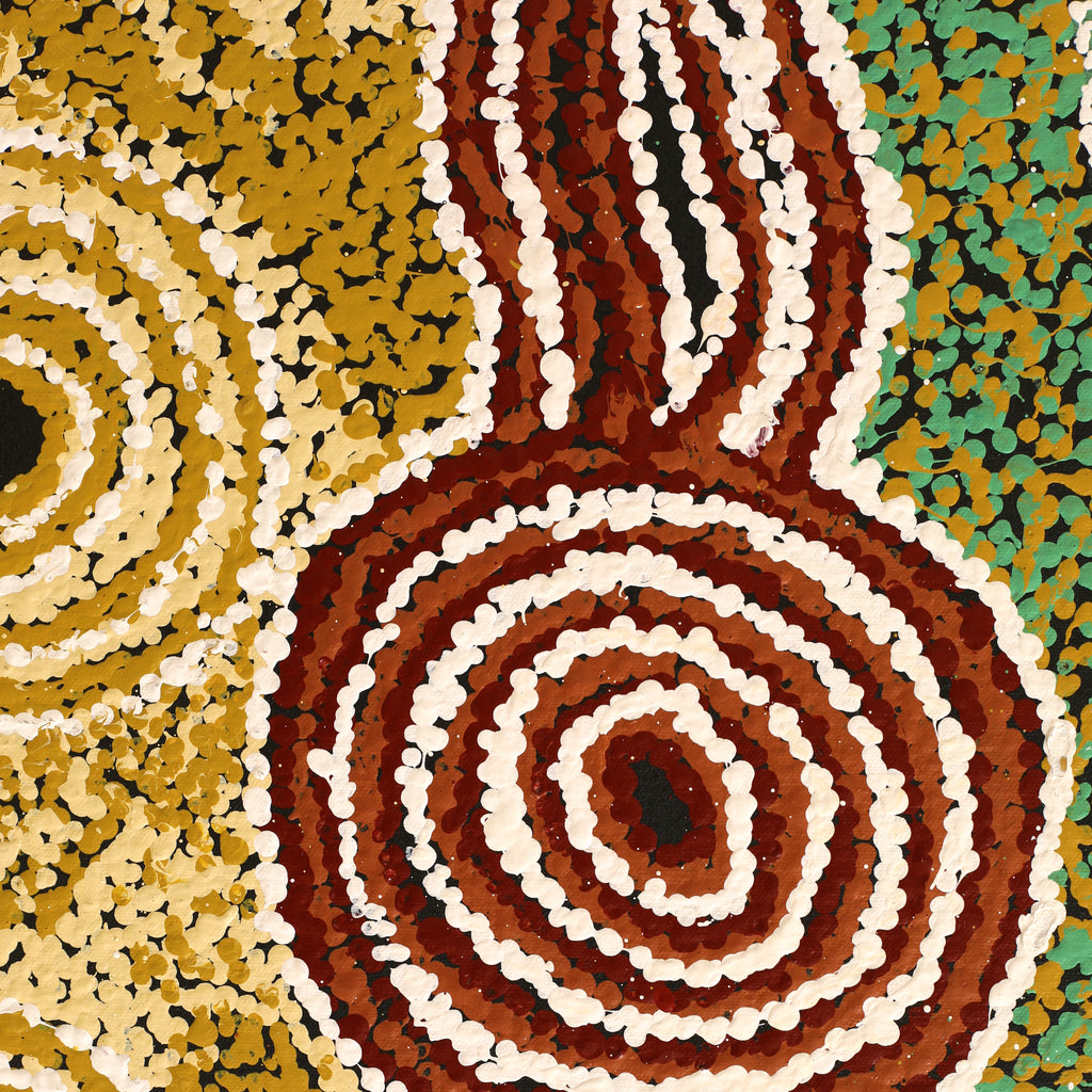Aboriginal Artwork by Francie Ingkatji, Wanampi Tjukurrpa, 101x76cm