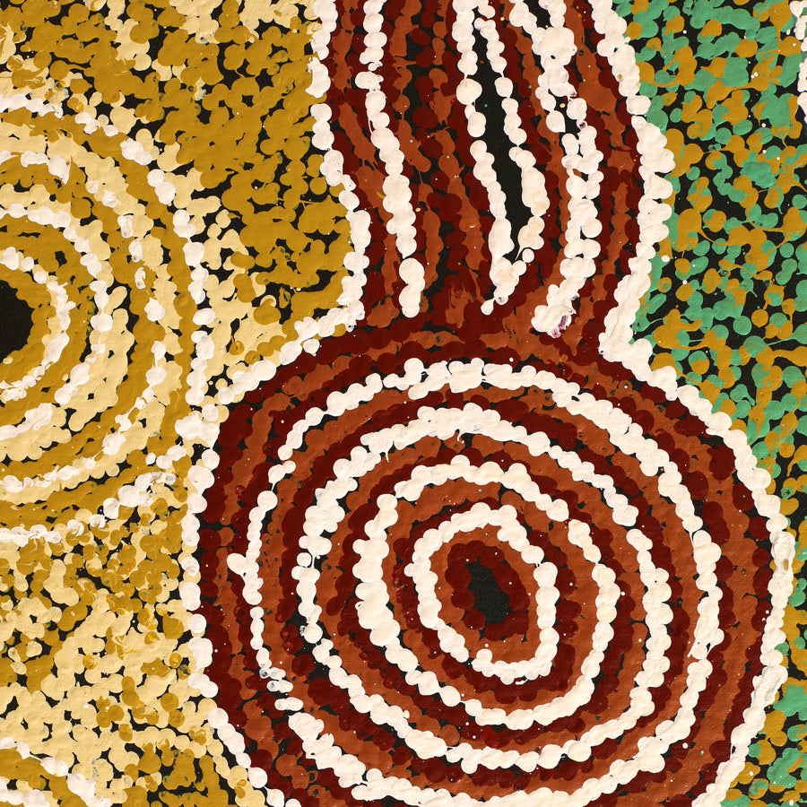 Aboriginal Artwork by Francie Ingkatji, Wanampi Tjukurrpa, 101x76cm