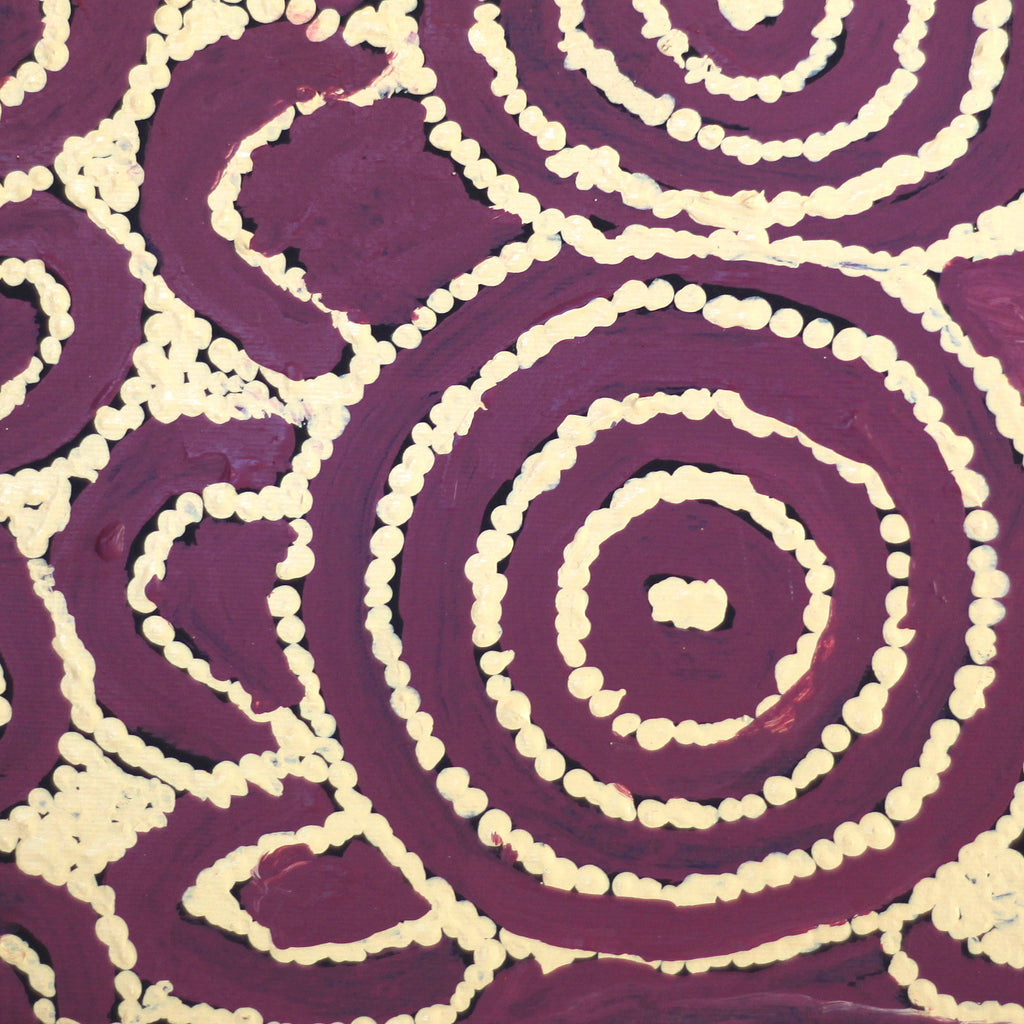 Aboriginal Artwork by Frank Japanangka, Janganpa Jukurrpa, 30x30cm