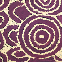 Aboriginal Artwork by Frank Japanangka, Janganpa Jukurrpa, 30x30cm