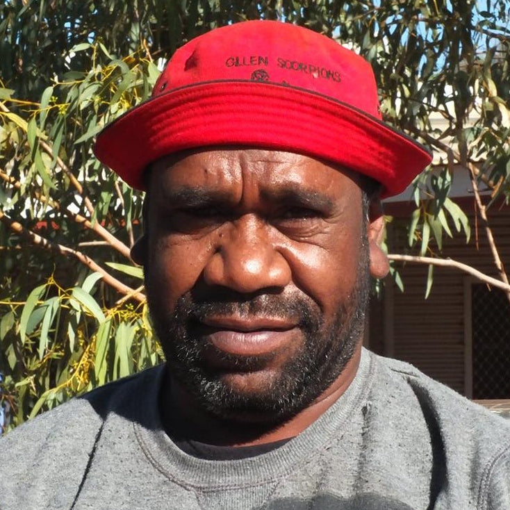 Aboriginal Artwork by Frankie Jangala Brown, Warlukurlangu Jukurrpa (Fire country Dreaming), 30x30cm