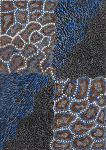 Aboriginal Artwork by Grace Napangardi Butcher, Pikilyi Jukurrpa (Vaughan Springs Dreaming), 107x76cm - ART ARK®