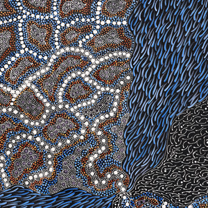 Aboriginal Artwork by Grace Napangardi Butcher, Pikilyi Jukurrpa (Vaughan Springs Dreaming), 107x76cm - ART ARK®