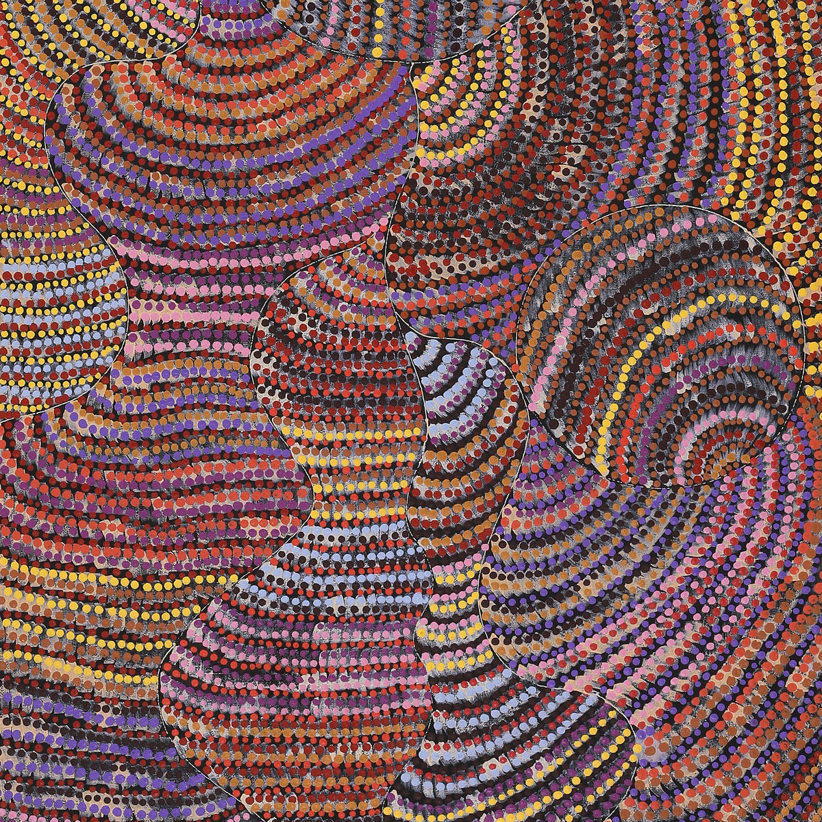 Aboriginal Art by Grace Napangardi Butcher, Pikilyi Jukurrpa (Vaughan Springs Dreaming), 152x61cm - ART ARK®