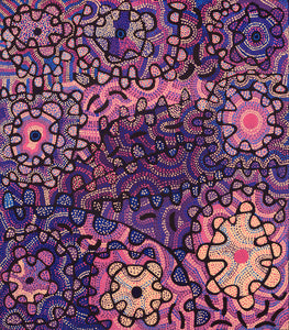 Aboriginal Artwork by Gayle Napangardi Gibson, Mina Mina Jukurrpa - Ngalyipi, 122x107cm - ART ARK®