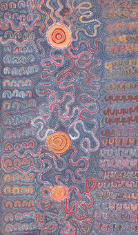 Aboriginal Artwork by Gayle Napangardi Gibson, Mina Mina Jukurrpa - Ngalyipi, 182x107cm
