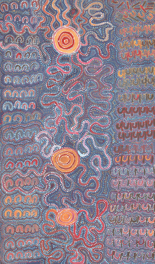 Aboriginal Artwork by Gayle Napangardi Gibson, Mina Mina Jukurrpa - Ngalyipi, 182x107cm